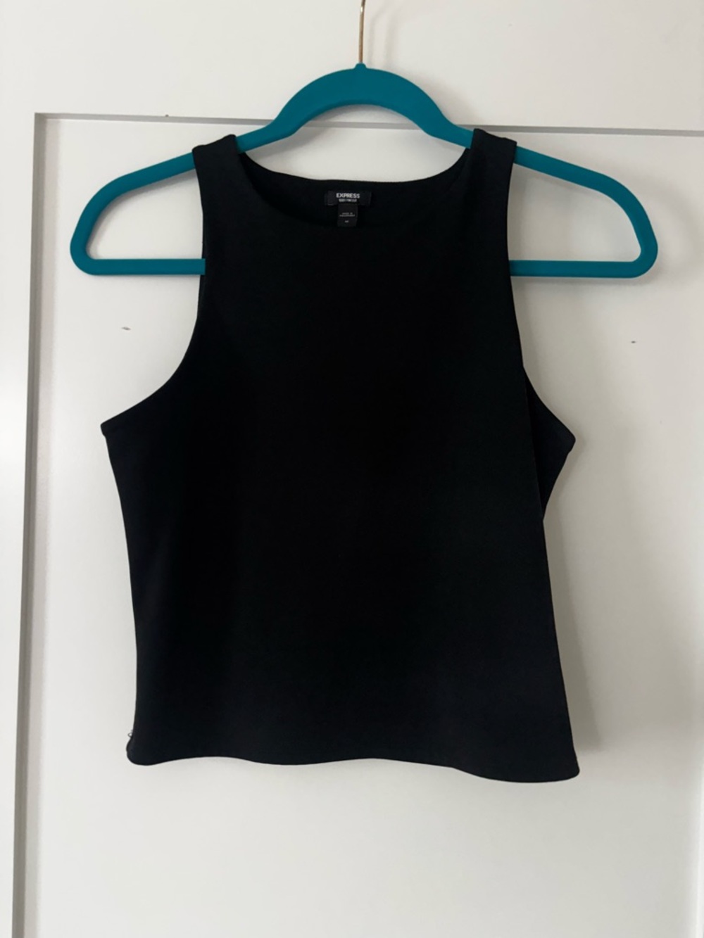 Express Black Sleeveless Body Contour Tank Top Size M Fitted Minimalist Chic